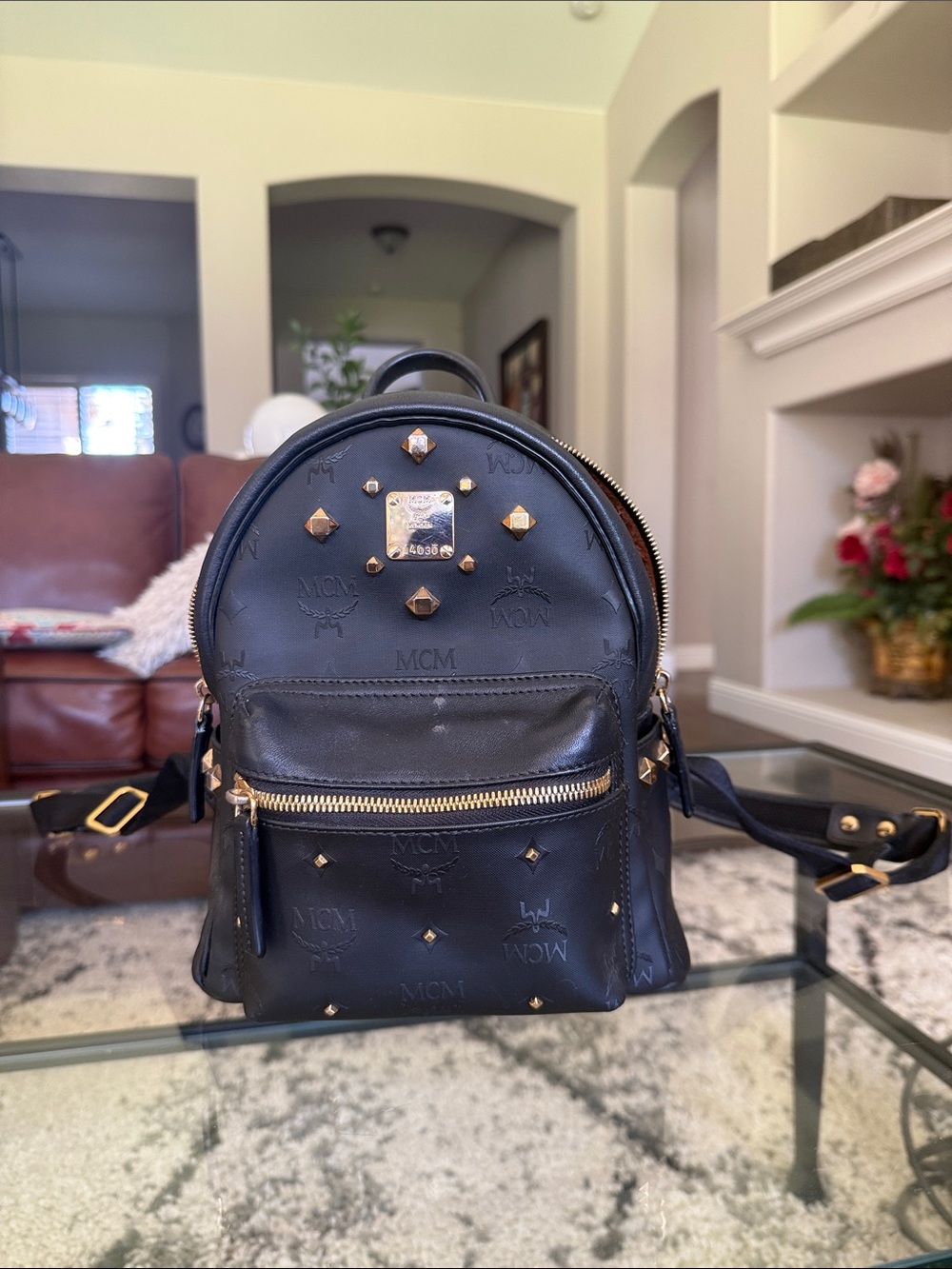 MCM Black Mini Studded Backpack – Vintage / Well Loved